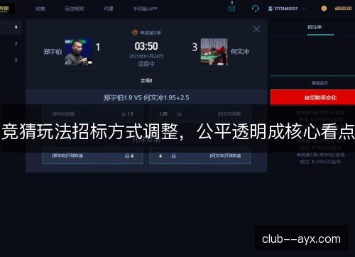 竞猜玩法招标方式调整，公平透明成核心看点